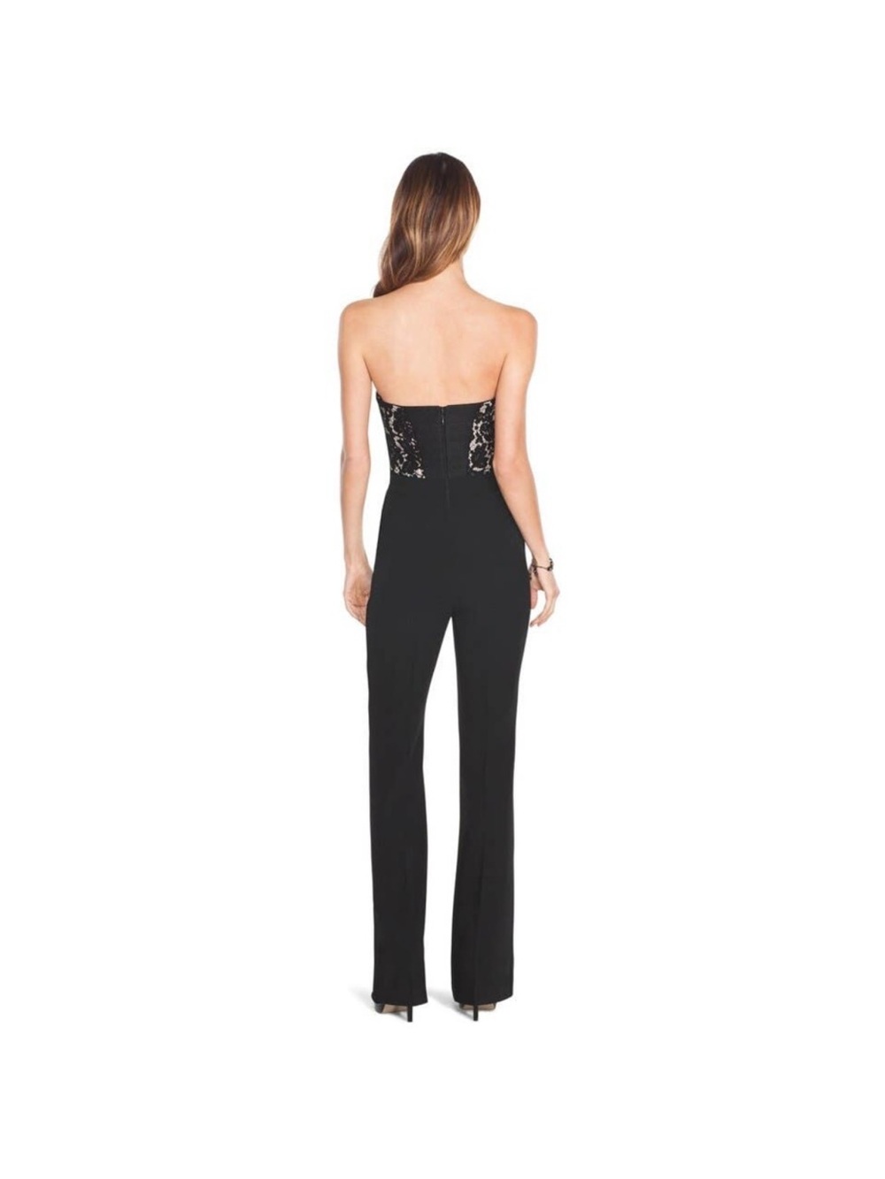 WHBM Strapless Lace Bust Wide-Leg Jumpsuit - Picture 5 of 14